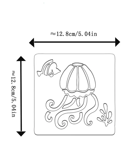 Reusable Sea Life Stencils 4
