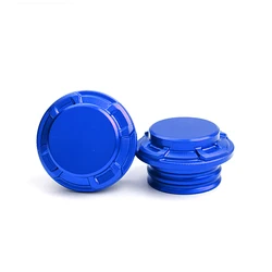 Premium Aluminum Frame Hole Plug and Rear Brake Trim Cover (Blue - B)