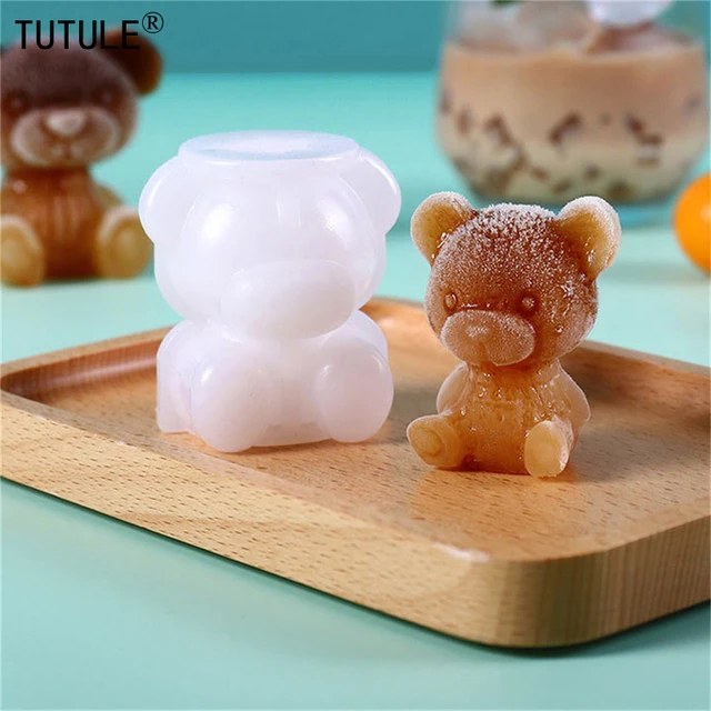 Kreatív Rajzfilm Medve Jégkocka Penész Kávé Jégmedve Tej Tea Edények Szilikon Jégrács Készítése