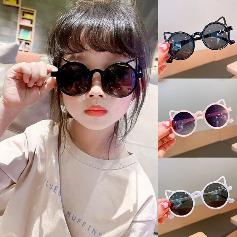 

Creative Cute Cat Ears Sunglasses Boys and Girls Cartoon UV-Proof Sun Glasses Children Eyeglasses Lovely Protection Glasses 1Pcs