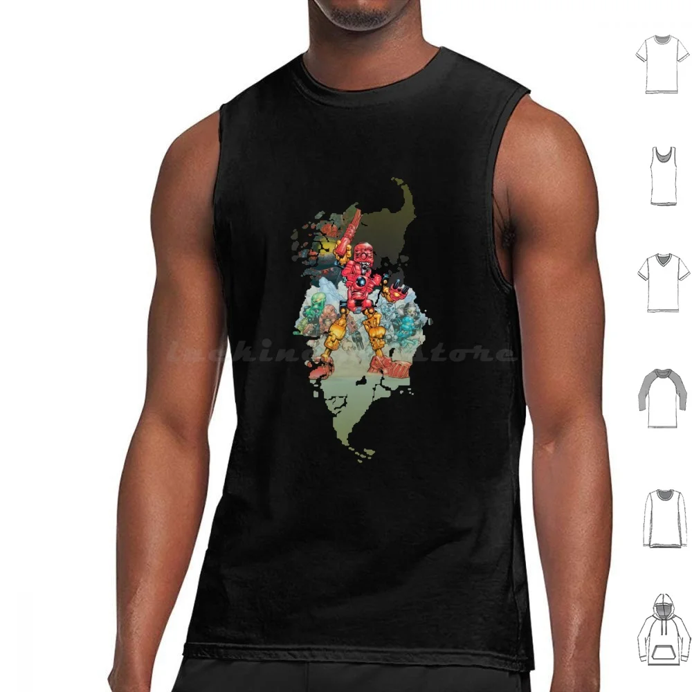 Mata Nui Toa Canotte Gilet Senza Maniche Bionicle Toa Mata Nui Kopaka Lewa Robot Tahu Kanohi Meme Onua Bionicle Pohatu Matoran