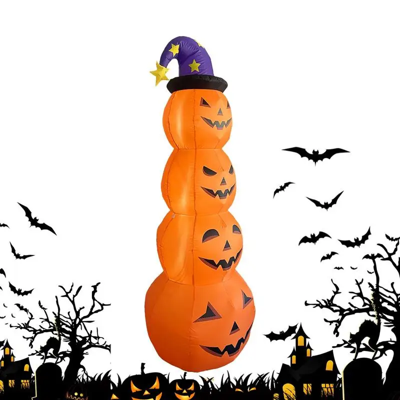 

240cm Pumpkin Halloween Inflatable Decoration Outdoor PVC Inflated Toys With LED Lights Halloween Party Horror House Yard Props