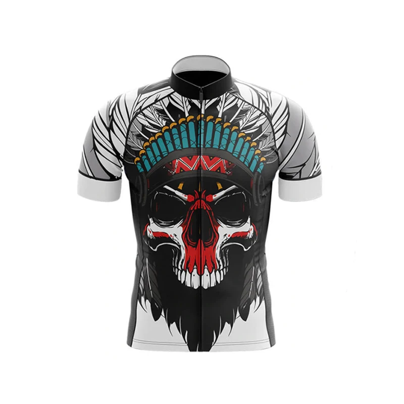 thumbnail image 1 of Camiseta de ciclismo con calaveras para hombre, ropa de ciclismo de montaña, de secado rápido, para descenso y carretera, 1 of 5