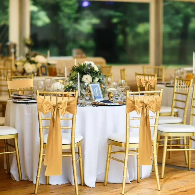 Ceinturage de Chaise en Satin avec Nministériels d Décoratif, Ruban pour ixde Mariage, Banquet, Décoration de Cuisine à Domicile, 10/50 Pièces 5