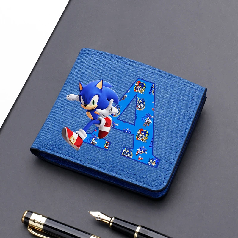 thumbnail image 1 of Cartera de lona de Sonics Man, monedero corto plegable de Anime Goku, tarjetero de dibujos animados para niños, bonito estuche para fotos y monedas para niños, bonitos regalos de cumpleaños, 1 of 4