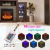 Electric Fireplace TV Stand for TVs Up to 65 Inches, 18-inch Fireplace Insert with APP Control, Remote Control, 16 Color Lights 3