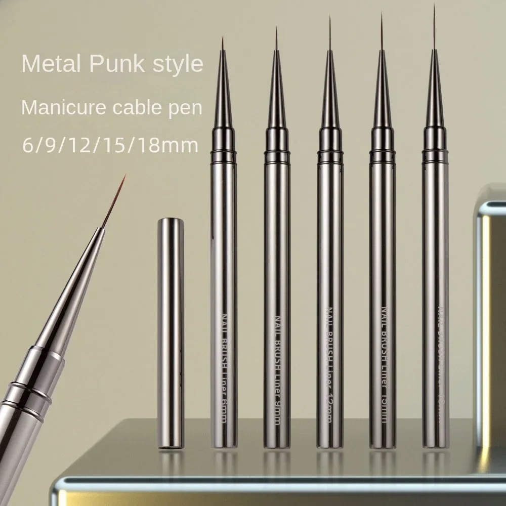 Nail Art Tools Brush Liner Stripe Pattern Painting Acrylic UV Gel Extension Drawing Carving Pen DIY Manicure