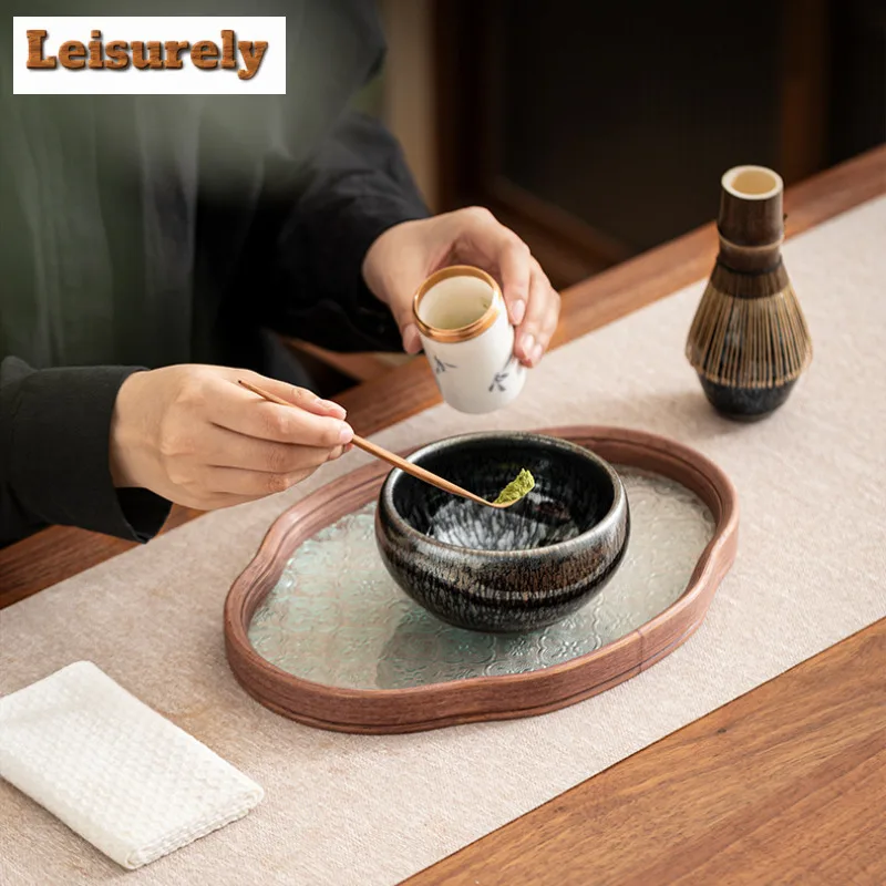 Jianzhan Matcha Four-piece Set Tea Bowl Whisk Stand Ceramic Accessories Song Dynasty Ceremony Play Supplies Craft Accessories