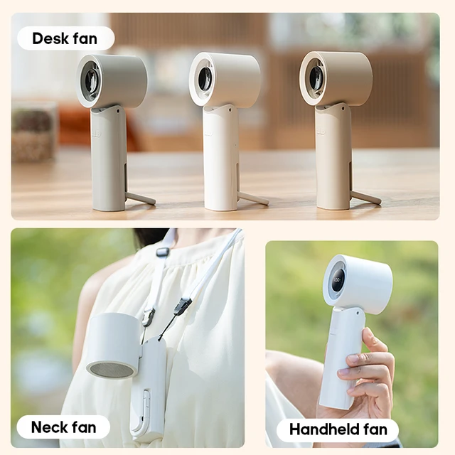 New Portable Foldable Handheld Fan 100 Speed with LED Digital Display 2000mAh Multi-angle Adjustable Turbo Fan for Home Outdoor 5