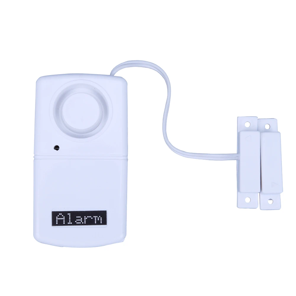 Mini Window Magnetic Alarm System Battery Powered Sticky Security Alarm Sensor Loud Voice Easy Installation for Factory Company