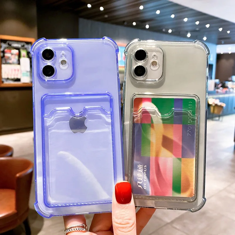 Phone Case For Iphone 11 Cases Card Slot Silicon Funda Iphone 12 13 Pro Max XR 7 8 Plus SE 2022 2020 X XS Max Mini Covers Coque
