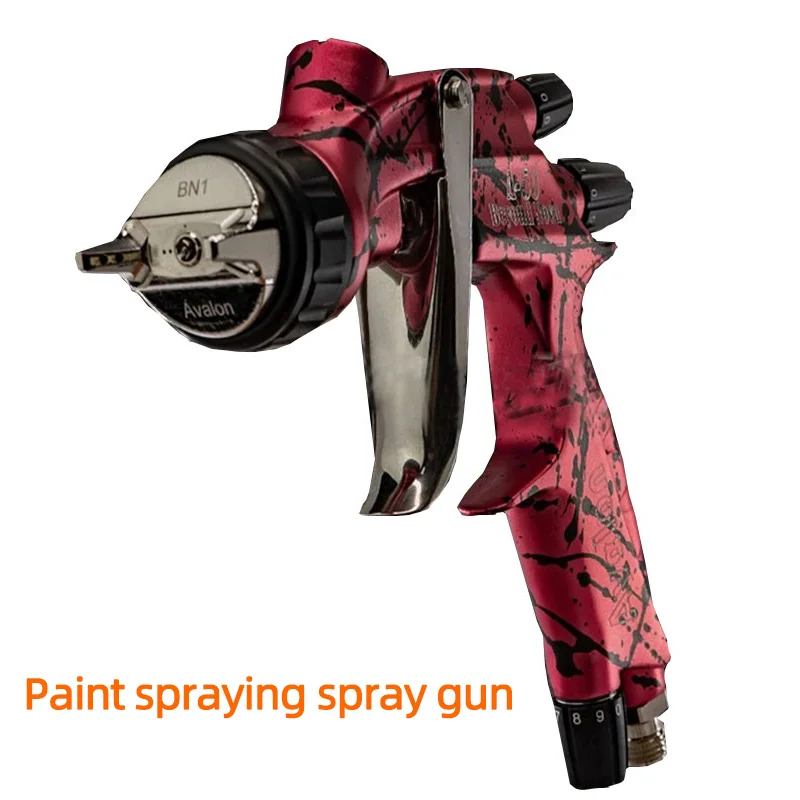 Auto Spray Paint Gun Gravity Type Pneumatic Spray Paint U-shaped Nozzle Low Pressure High Atomization Spray Gun