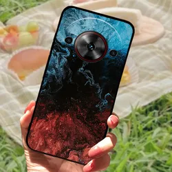 Elegant Silicone Marble Black Protective Case Cover - Soft, Stylish Bumper Design for Nubia Focus 5G (48)