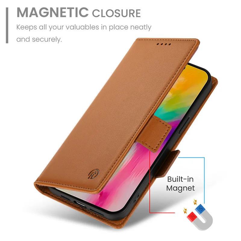 Leather Wallet Flip Phone Case - Luxury Protective Cover