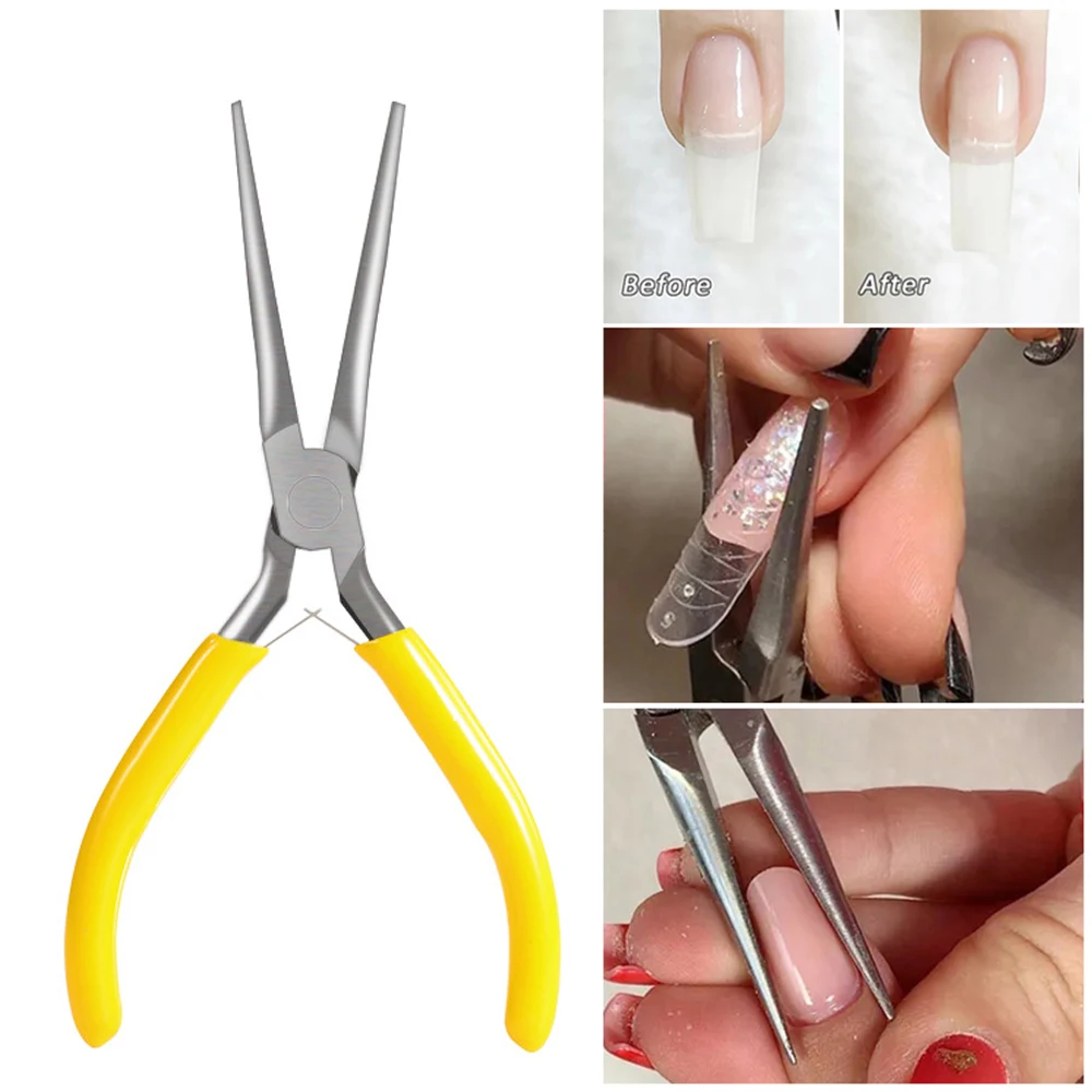 New Nail Art Shaping Tweezers Quick Building Extension Tips Clips UV Gel C Curve Pinching Manicure Tools Acrylic Nails Pincher 2