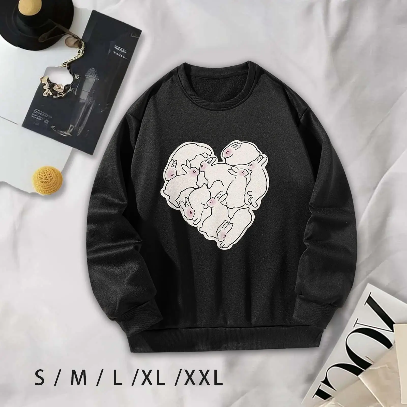 

Fashion Sweatshirt Men Women Clothing Causal Stylish Sweatshirt Tops Crew Neck Pullover for Walking Camping Trekking Home Winter