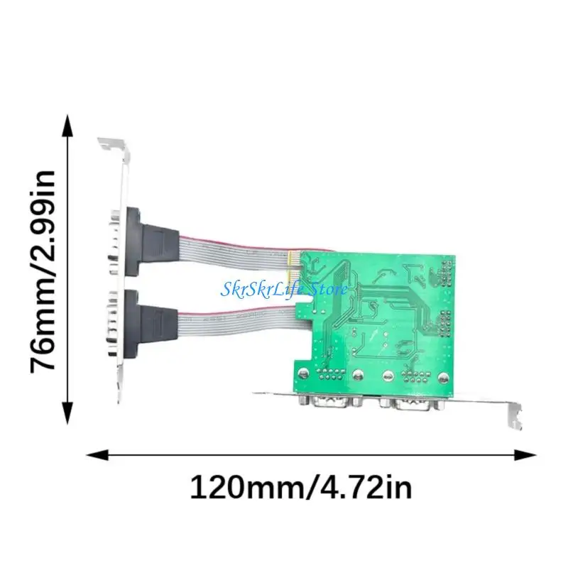 E65E 4 포트 PCIE 확장 카드 RS232 카드 PCIE 확장 컨버터 어댑터 MCS9904 칩 컨트롤러 LED 제어에 적합