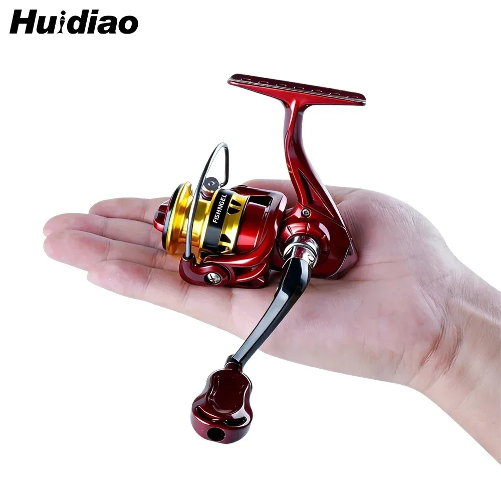 Moulinet ultraléger Huidiao 149g série 1000 4.8:1 pour pêche fine et glace, spool métal