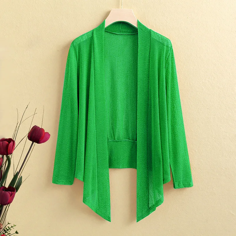 

Women's Summer Fashion Lace Up Cardigan Temperament Stretch Jacket Ladies Sexy Thin Sunscreen Short Jacket