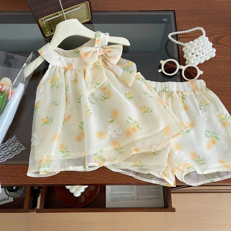 Summer New Baby Cute Shorts Suit Children's Color Cute Suit Suit23288