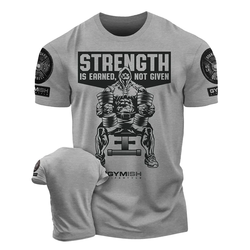 Fashion Mens 3D Printed Workout T-shirts Summer Short Sleeve Gym Sports