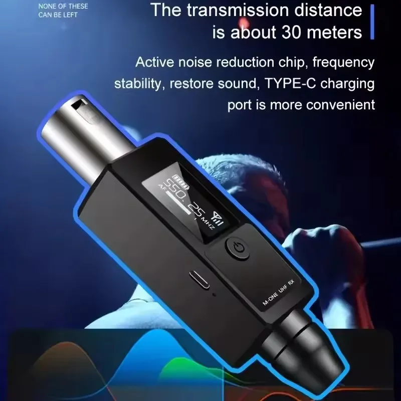 Wireless Microphone Converter XLR Transmitter And Receiver For Dynamic Microphone Guitar Receiver Transmission Adapter