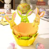 Creative Easter Display Bowls 16*7.5cm Lovely Rabbit Shaped Snacks Storage Tray for Festival Parties Tabletop Decoration 2