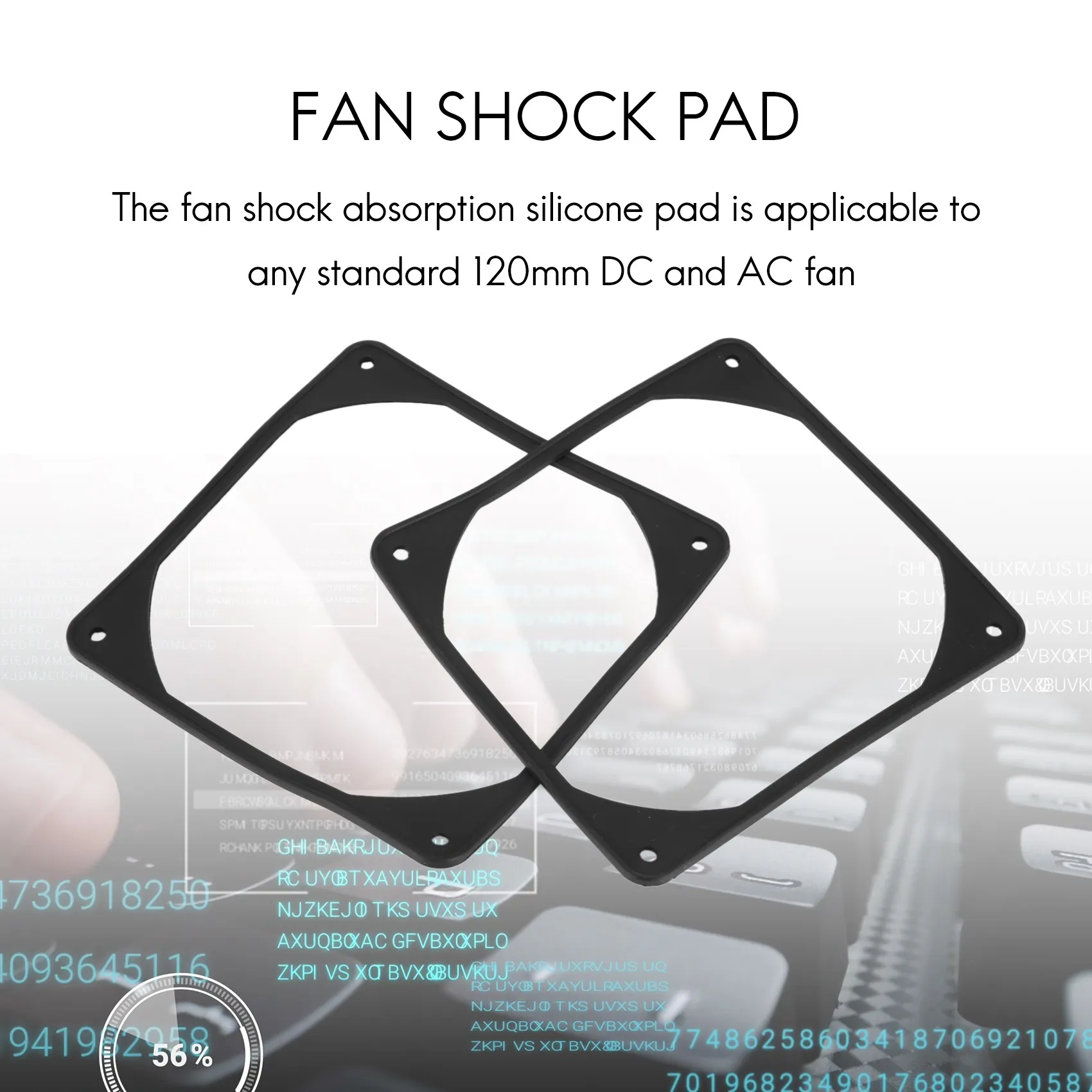 10Pcs 120mm Anti-Vibration Silicon Fan Gasket Noise Reducing Gasket Pad for PC Computer Case Fan