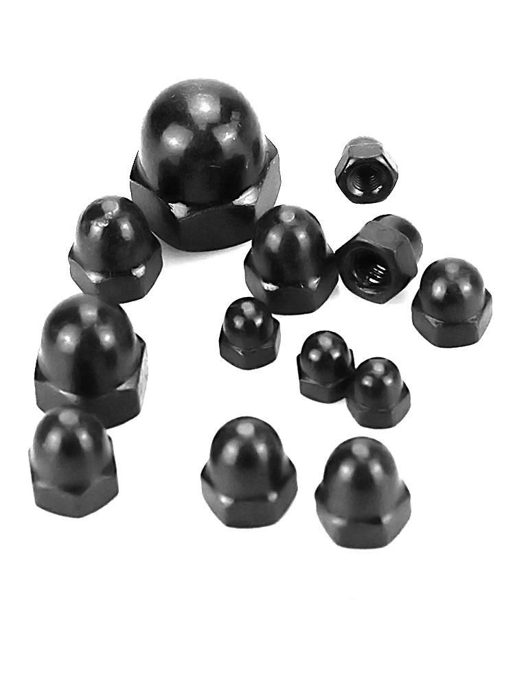 Juego De 5 Tuercas De Tapa (bellota) 7/16-14, Acero Zincado Niquelado - Grado 2, Hexágono Externo