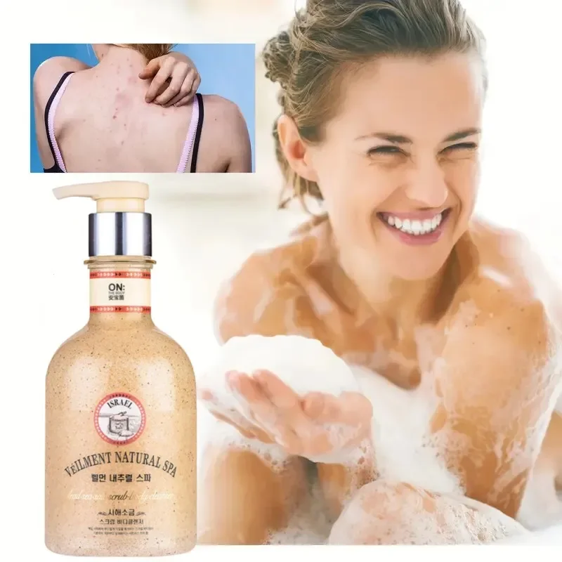 

Natural SPA 2-in-1 Exfoliating Salt Scrub Deep Cleansing Effective Scars Wrinkles Exfoliate Moisturize Skin Polishes Shower Gels