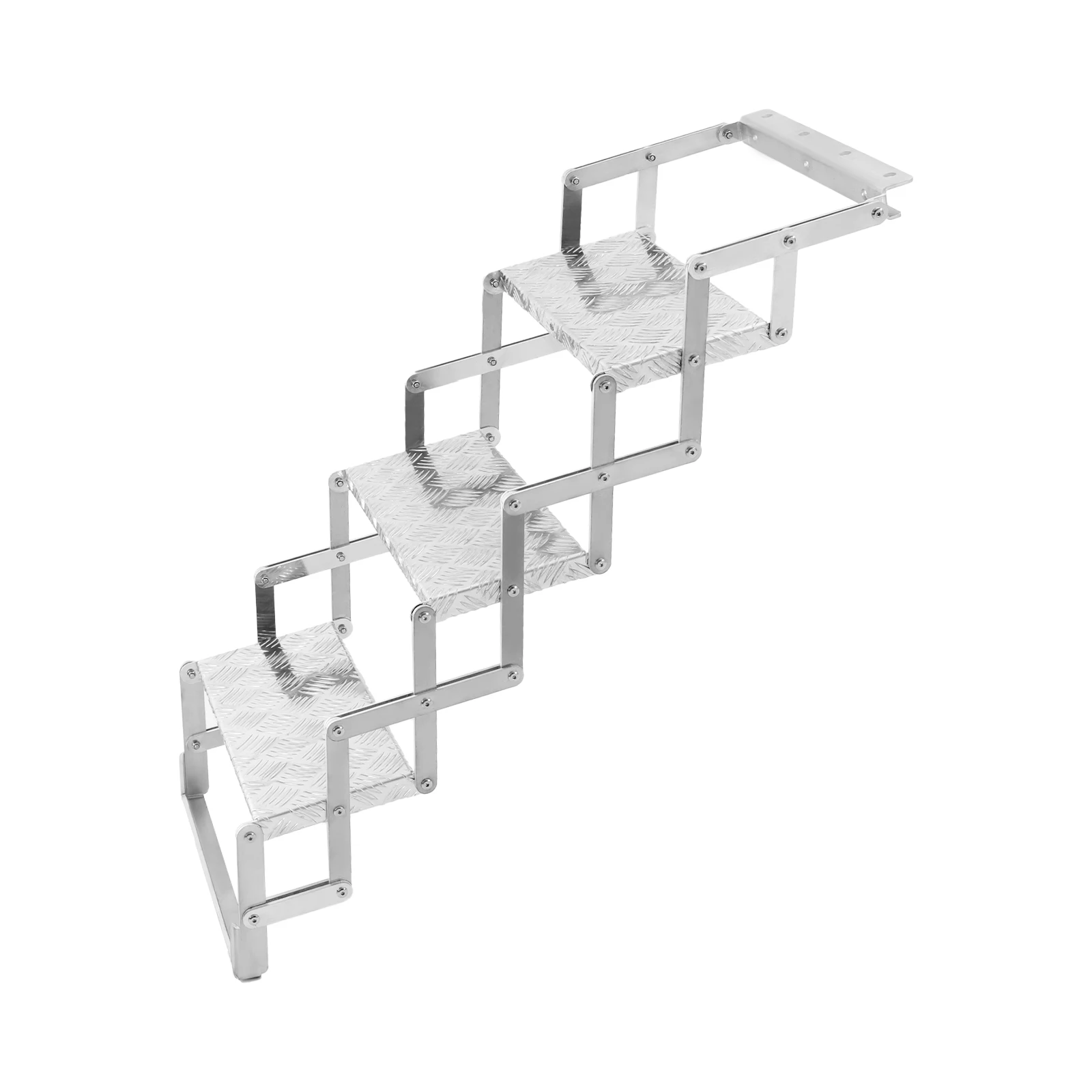 Faltbare Trittleiter, 242,5 lbs Belastung, Klappleiter aus Aluminiumlegierung, Trittleiter, robust, sicher für den Einsatz im Wohnmobil, Camping, Zuhause, Lager – Detail 9