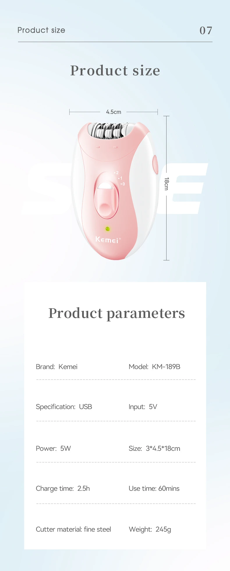 Kemei Elektrischer Epilierer Für Damen Und Herren Zur Haarentfernung_voghion.com