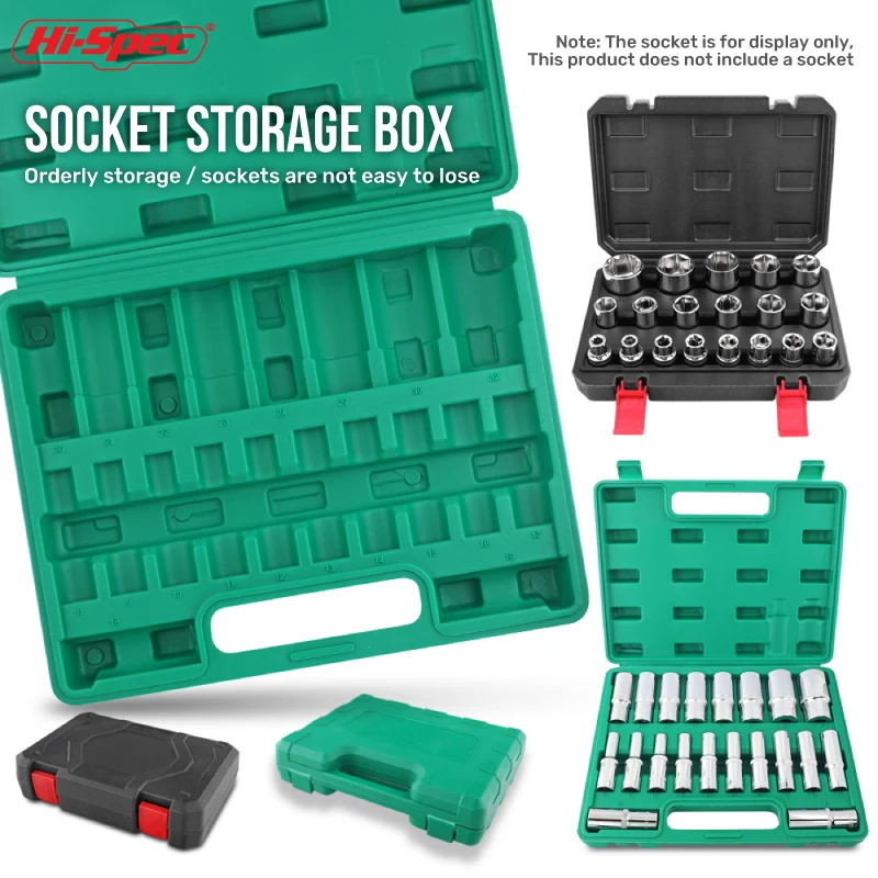 HiSpec 1/2" Empty Socket Set Storage Box Tool Accessories Toolbox