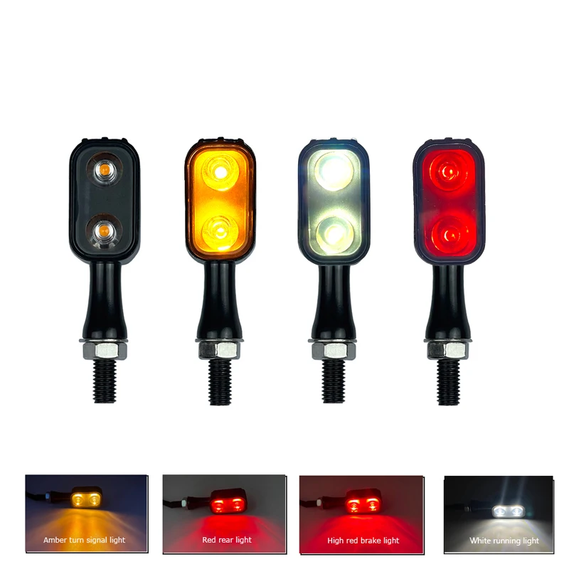 Fule 2 X Motorcycle LED Mini Turn Signal Indicator Blinker Lights DRL For Bobber Cafe Fule 2 X Motorcycle LED Mini Turn Signal Indicator Blinker Lights DRL For Bobber Cafe