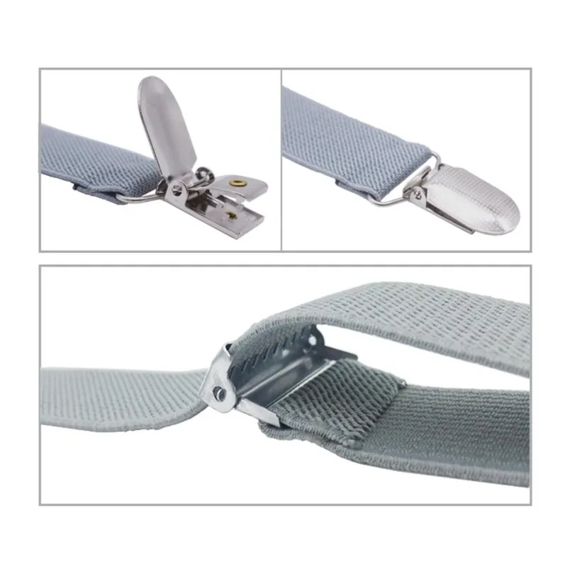 Work Suspenders Suspenders Men Adjustable Elastic X Back Pants Women Suspender for Trousers 2.5CM Width 4 Clips Adjustable Elastic Back Braces