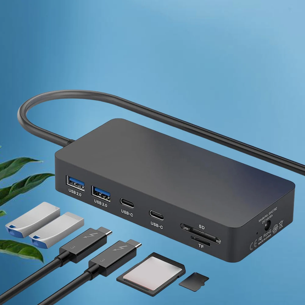 서피스 도크용 11 in 1 파워 포트 타입 C 허브 (3개 USB 포트 + 2개 USB C 포트 PD 100W + 5Gbps 데이터 100Mb/s LAN) 서피스 랩탑 5 호환
