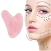 Gua Sha Massage Board for Face Rose Pink Guasha Plate Jade Face Massager Scrapers Tools for Face Neck Back Body 1