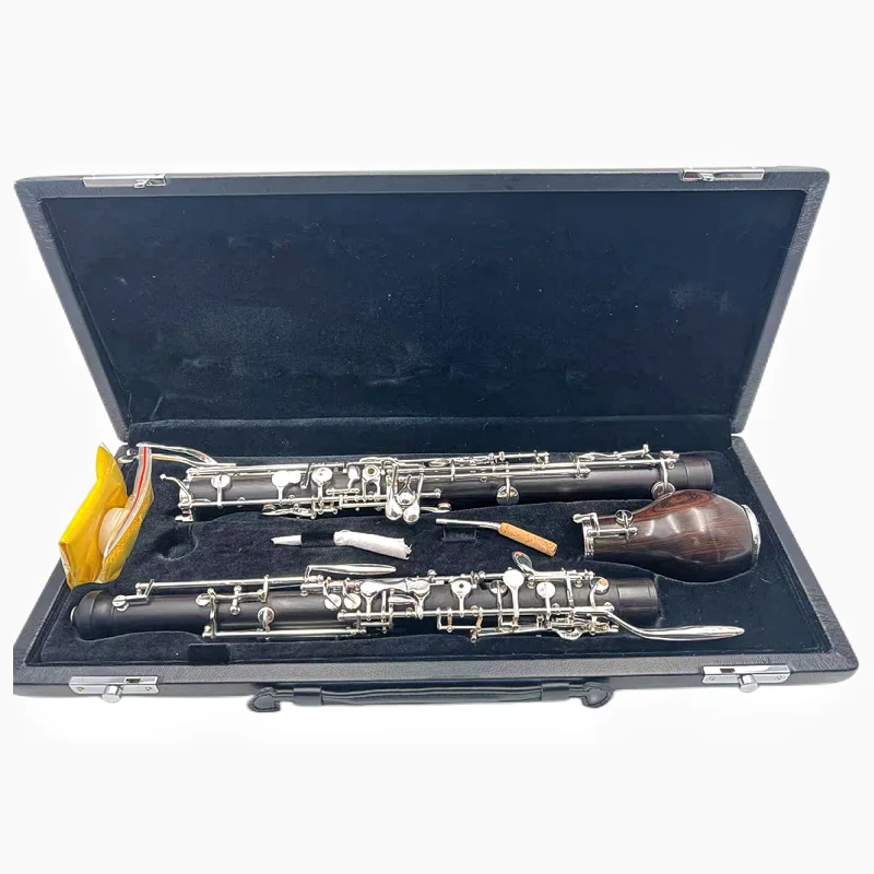 Professional English Horn Alto Oboe F Key Ebony Wood Body Silver/Gold plated Keys With Reed Gloves Case