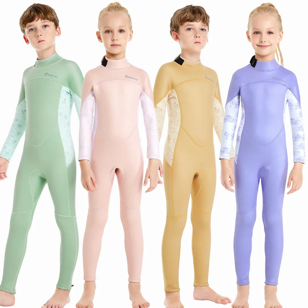 2/ 3mm Thick Wetsuit For Girls Boys Surf Neoprene Diving Suit Children Thermal Scuba Bathing Suits Cold Water Swimwear Keep Warm flamingo autumn boot non slip keep warm children lace up