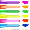 6Pcs UV Neon Face Painting Kit,Glow in the Dark Under UV Lights,Black Light Glow Makeup Kit,Washable Water Soluble Face Painting 6