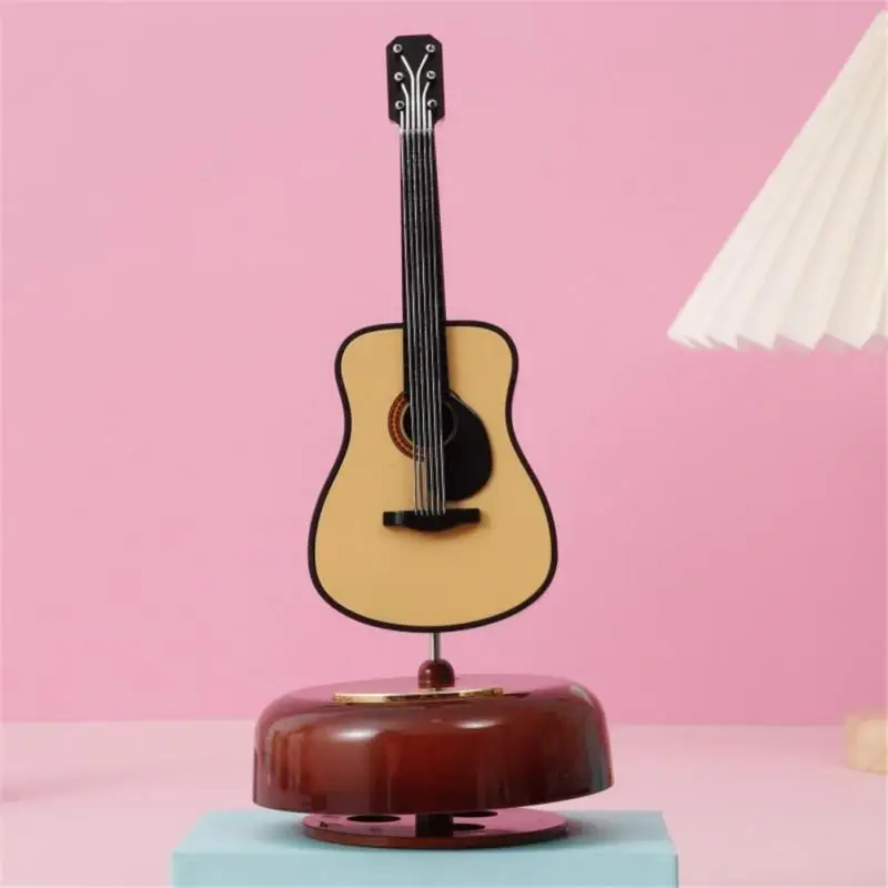 Rotating Music Box Guitar Violin Music Box Birthday Gift Girl's Festival Gift Creative Decorations In The Living Room Decor