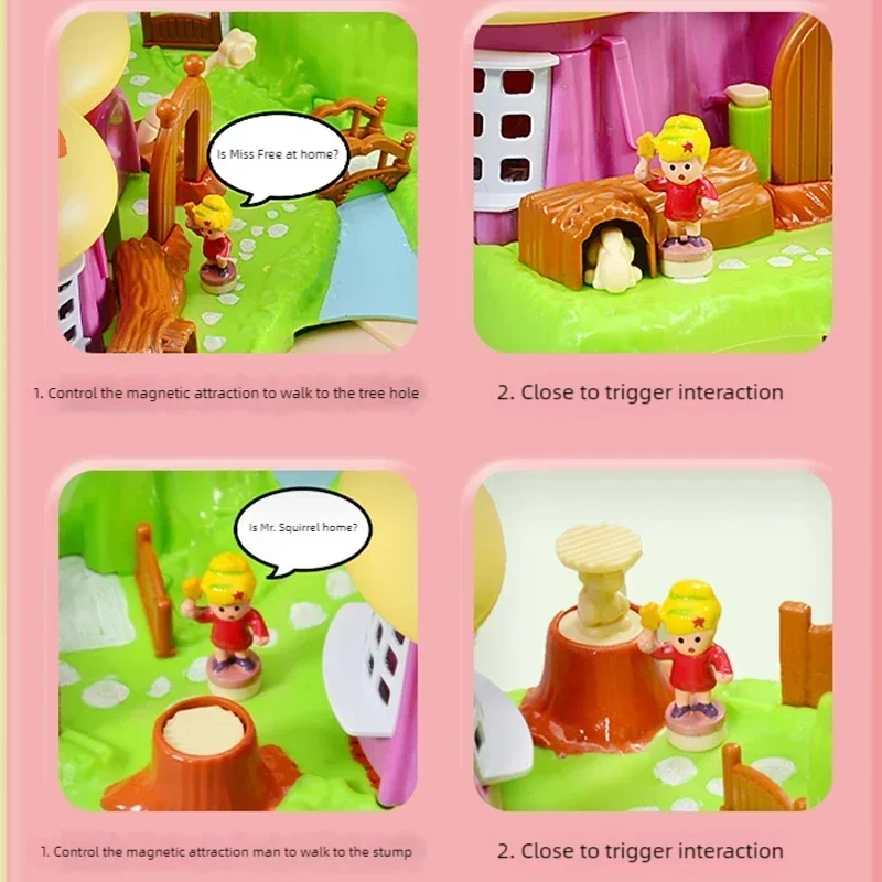 Creative Children Board Games Music Mushroom House Table Cosplay  Party interactive Desktop Games Toys With Lights Gift for kids 5