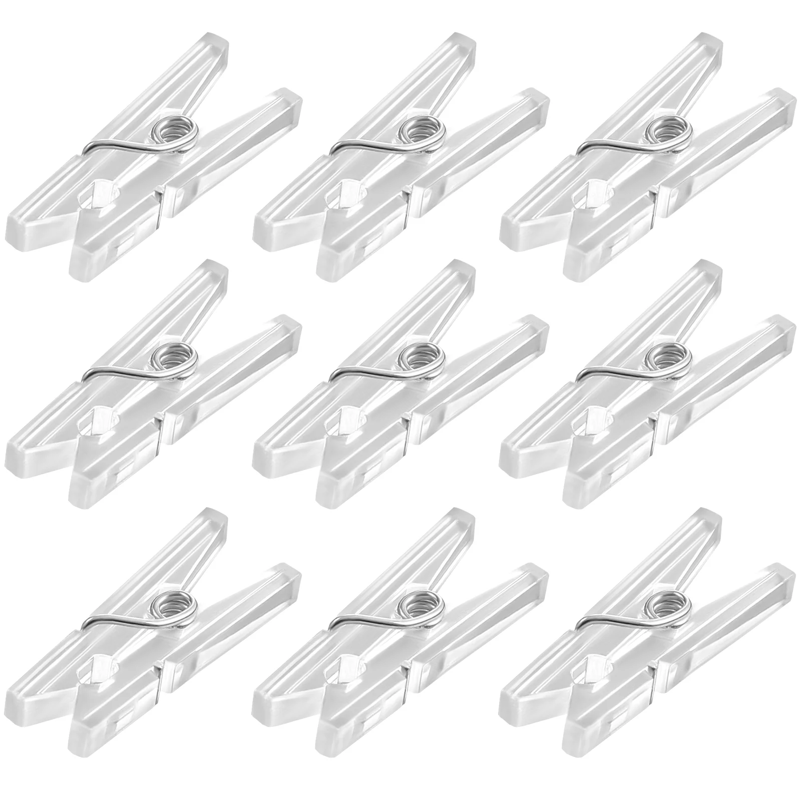 

Spring Clothing Hangers Transparent Clamps Paper Pegs Mini Clothespins Clips Utility