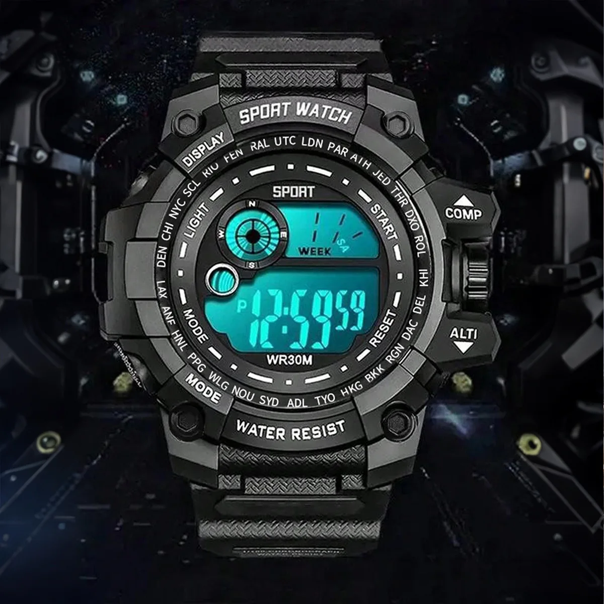 New Men LED Digital Watches Luminous Fashion Sport Waterproof Watches For Man Date Army Military Clock Relogio Masculino - 5