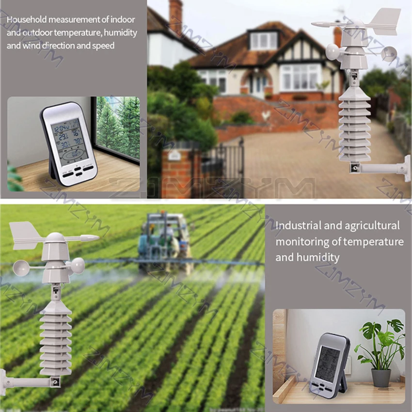 Professional Wireless Weather Station Anemometer Out Wind Speed Direction Sensor Digital Wind Chill Temperature Humidity Meter temperature humidity meter air thermohygrometer