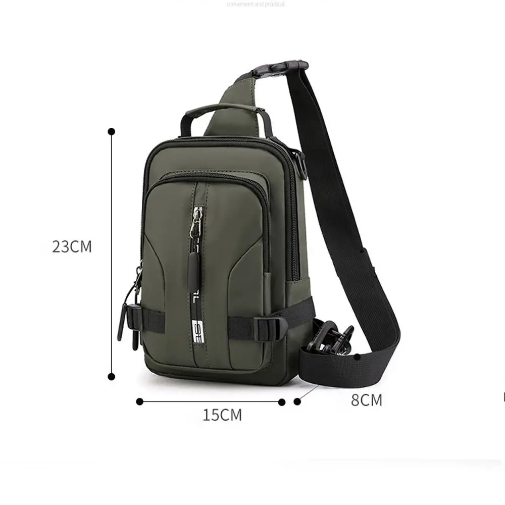 Water Proof USB Charging Port Rucksack Pack Nylon Crossbody Bag Messenger Chest Bag Men Small Backpack Travel Shoulder Bag