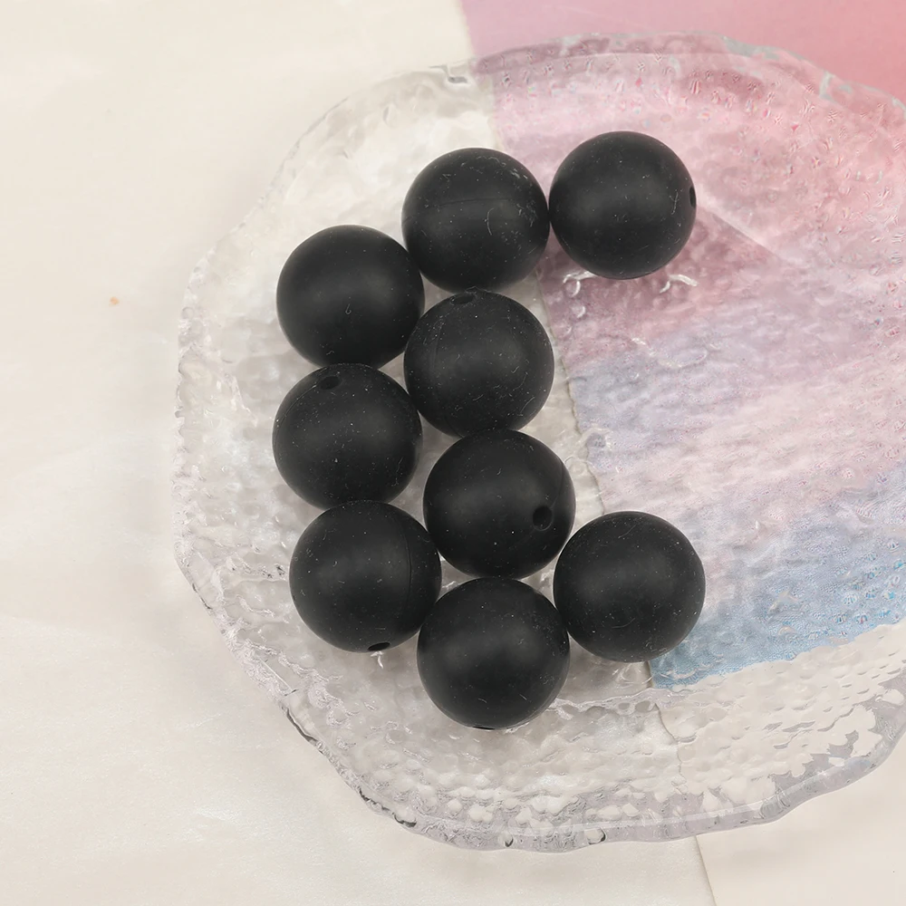 Cordial Design 100Pcs 12/15MM Choose/Silicone Material Beads/Baby Edible Beads/Chewable/Jewelry Accessories/DIY Making Findings - cordial