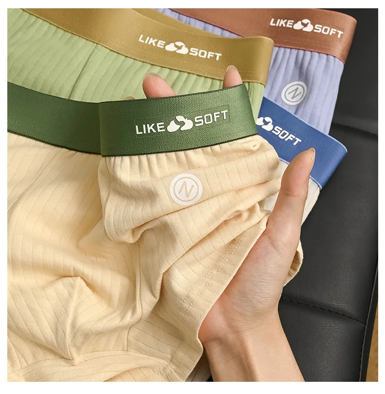 Men's Striped Funny Boxer Shorts Underwear Sexy Underpants Man Male Homme U Convex Shorts Lingerie Boxershorts  Panties