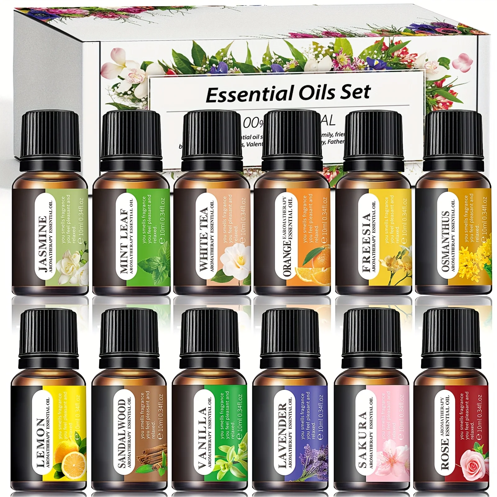 Essential Oil Sets Bottle Sets Home Care Fragrance Humidifier Aromatherapy Essential Oil Set Gifts essential oil set 12PCS