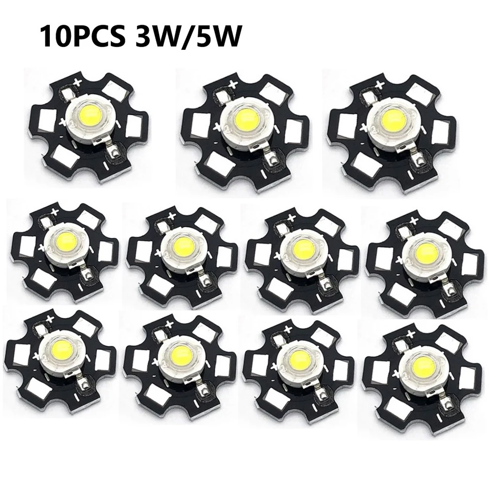 

10pcs 3W 5W White Warm White Netural White High Power LED SMD Chip COB Lamp PCB Light Bulb Chip Used For Floodlights Tool Parts